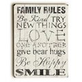 One Bella Casa One Bella Casa 0004-6156-20 18 x 24 in. Family Rules be Kind Planked Wood Wall Decor by Misty Diller 0004-6156-20